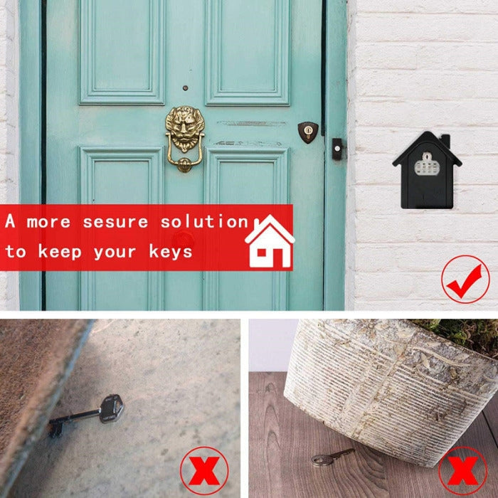 Hut Shape Password Lock Storage Box Security Box Wall Cabinet Safety Box, with 1 Key Hut Shape Password Lock Storage Box Security Box Wall Cabinet Safety Box, with 1 Key
